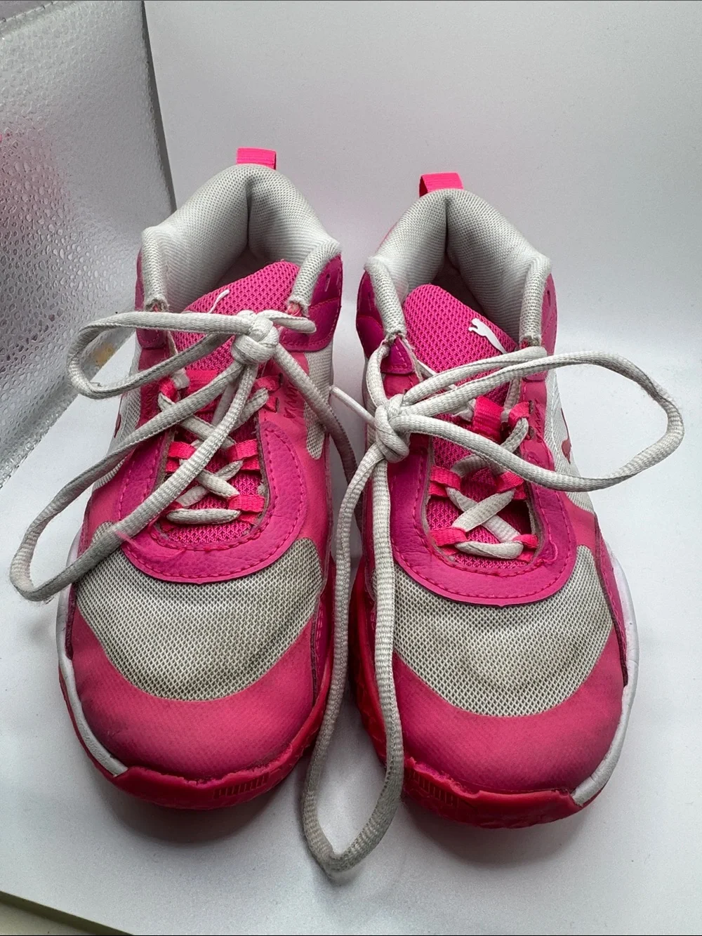 Puma Kids Pink and White Lightweight Sneakers